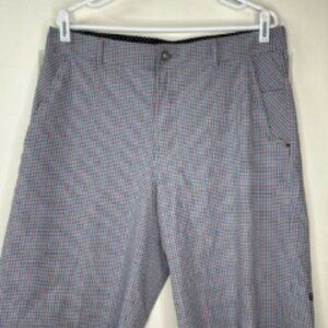 Lululemon Athletica Kahuna Blue and Gray Plaid Shorts Size 36